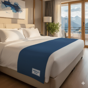 Double Bed Runner Set Blue